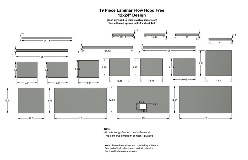 Laminar flow hood design plans